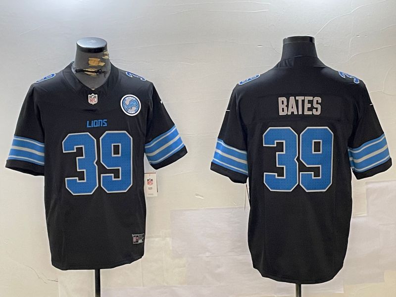 Men Detroit Lions #39 Bates Black three generations 2024 Nike Limited NFL Jersey style 2->detroit lions->NFL Jersey